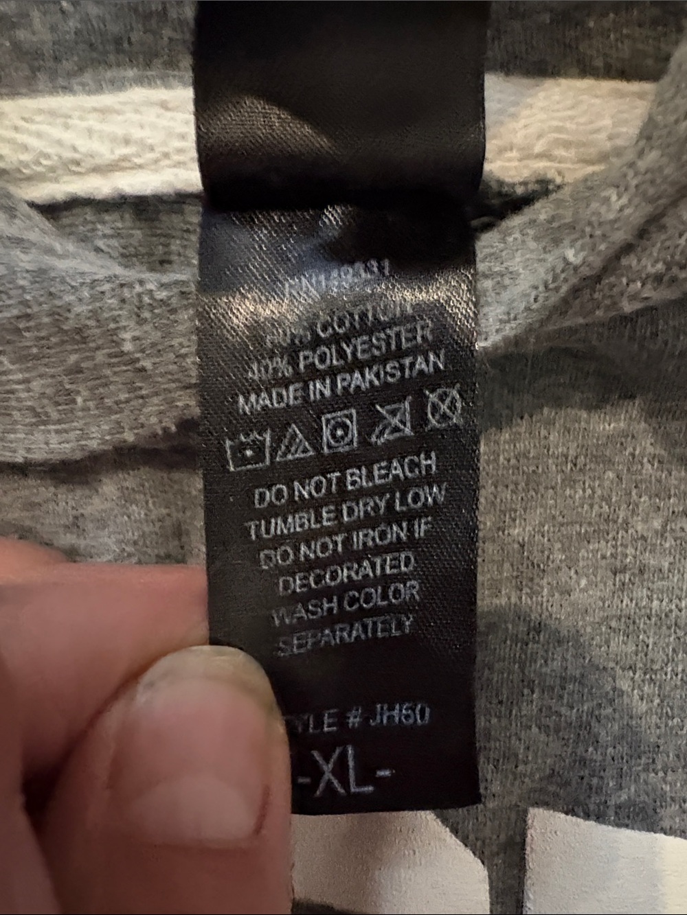 California Republic Gray Hooded Pullover with Red Bear Graphic - Picture 2 of 5